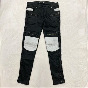 Men Robin’s Jeans Men Black and White Racer